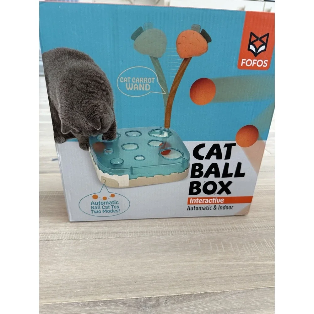 Brand New Fofos Interactive Cat Ball Box toy